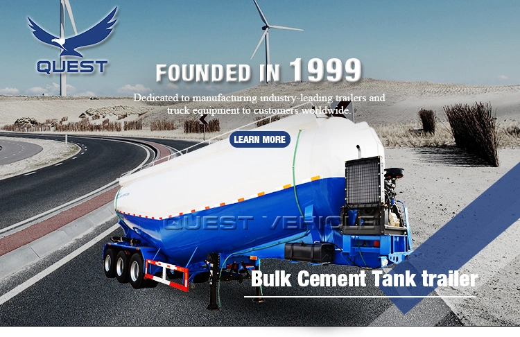 China Supplier Quest 35 Cbm Food Tanker Semi Trailer/ Bulk Cement Trailer/ Tanker Semi Trailer/Tanker Trailer/Cement Tanker/Food Tanker for Sale