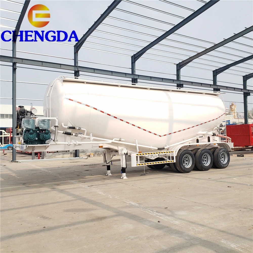 Tri-Axle 45m3 Capacity Bulk Cement Tanker Trailert